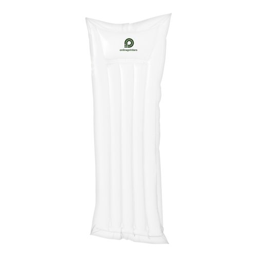 Matelas pneumatique blanc en plastique avec repose-tte.