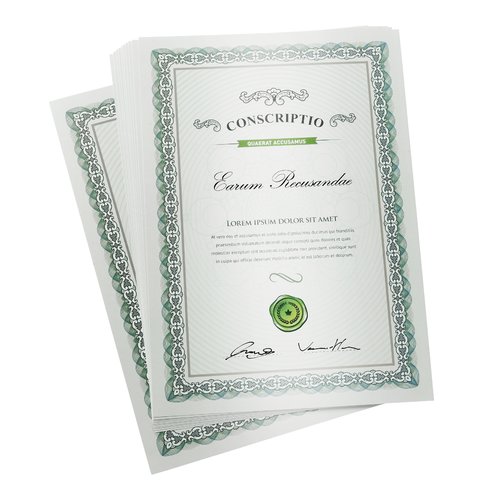 Papier de certificat avec des couleurs  effets.