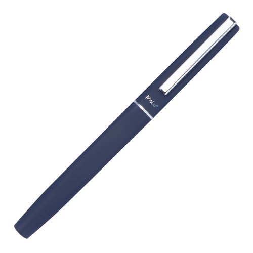 Ensemble d'écriture bleu foncé avec stylo à bille et étui.
