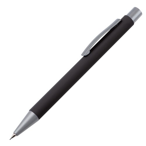 Set d'écriture noir avec stylo à bille et porte-mine.