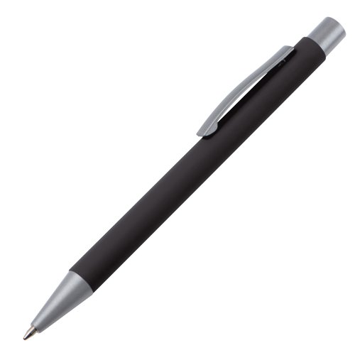 Ensemble d'écriture noir avec stylo à bille et étui.