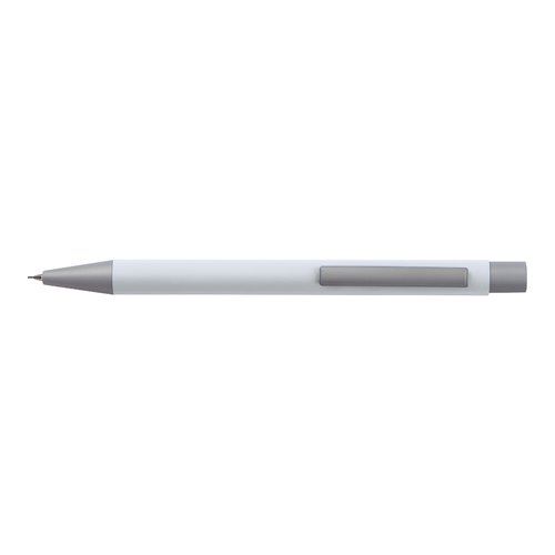 Ensemble d'écriture blanc avec stylo à bille et étui.
