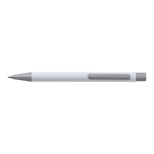 Set d'écriture blanc avec stylo à bille et étui.
