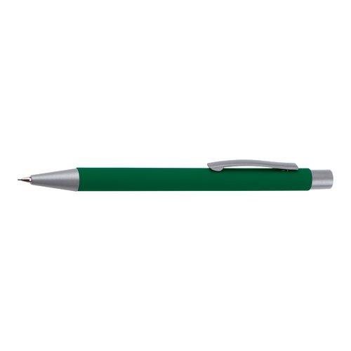 Set d'écriture vert avec stylo à bille et mines.