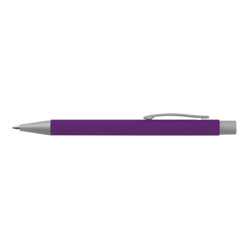 Set d'écriture violet avec stylo à bille et recharges.