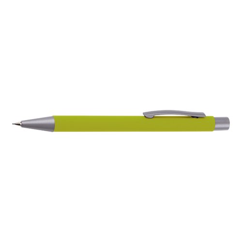 Set d'écriture vert pomme comprenant un stylo à bille et un crayon.