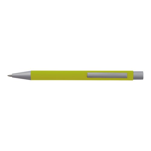 Set d'écriture vert pomme avec stylo à bille et étui.