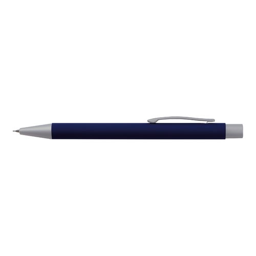 Set d'écriture bleu foncé avec stylo à bille et étui.