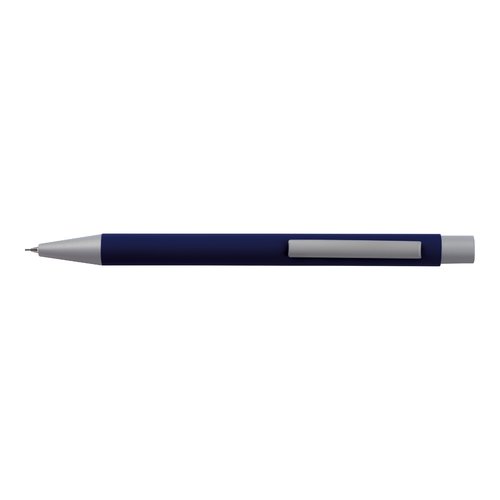 Ensemble d'écriture bleu foncé avec stylo à bille et roller.