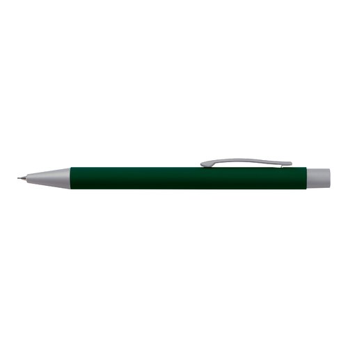 Ensemble d'écriture vert foncé avec stylo à bille et étui.