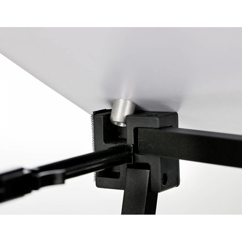 Comptoir pliable en textile et mtal, systme seul.