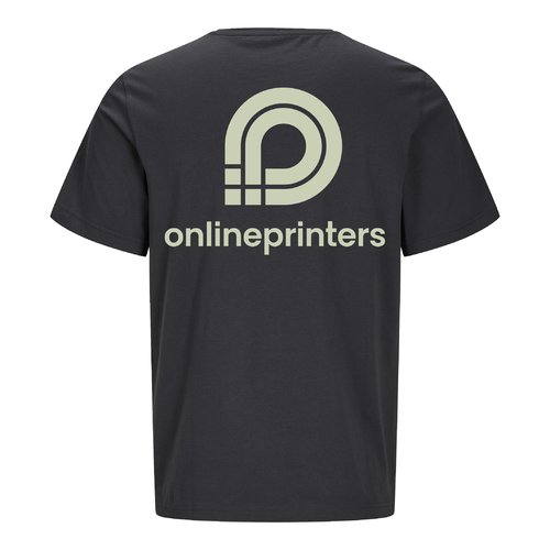T-shirt anthracite en coton biologique, coupe unisexe.
