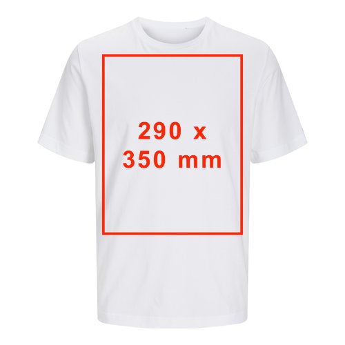 T-shirt blanc en coton  manches courtes, unisexe.