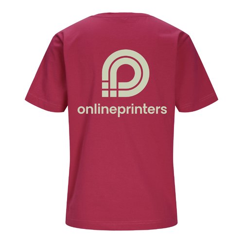 T-shirt fuchsia en coton biologique pour femme.