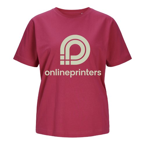T-shirt en coton fuchsia pour femmes.