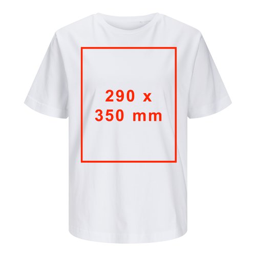 T-shirt blanc en coton pour femmes avec manches courtes.