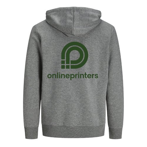 Sweat  capuche en coton chin gris avec cordon de serrage, coupe unisexe.