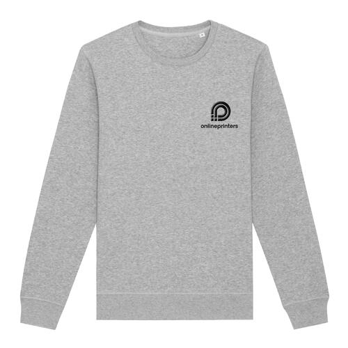 Sweat-shirt gris chin� en coton et polyester avec col rond.