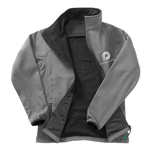 Veste softshell en polyester gris fonc� pour hommes.
