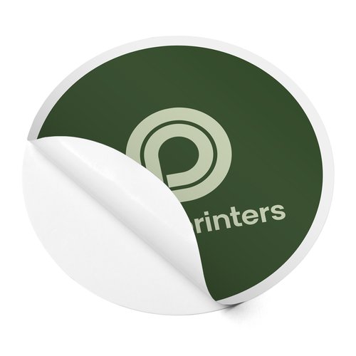 Autocollant rond en papier de format personnalis.