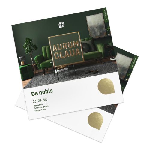 Cartes pliantes en papier avec impression partielle  chaud.