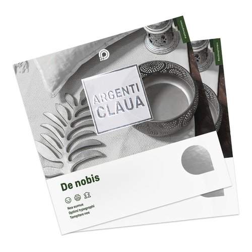 Cartes pliantes en papier avec dorure  chaud partielle.