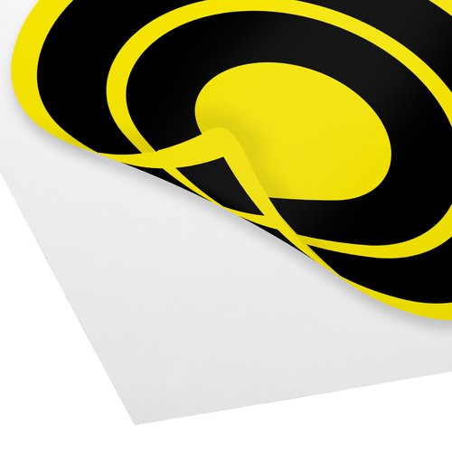 Autocollant en papier avec contour personnalis.