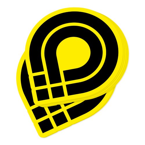Autocollant en papier avec forme personnalise.