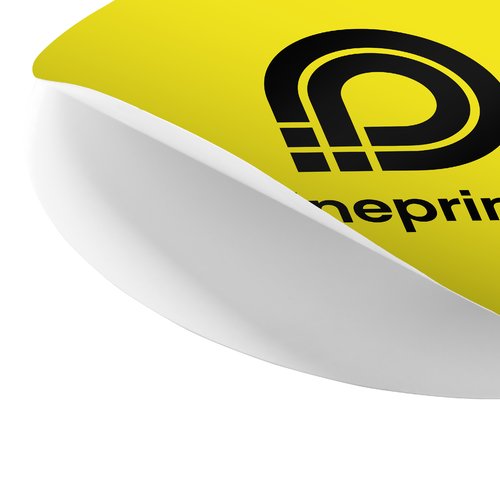 Autocollant rond en papier de forme libre.