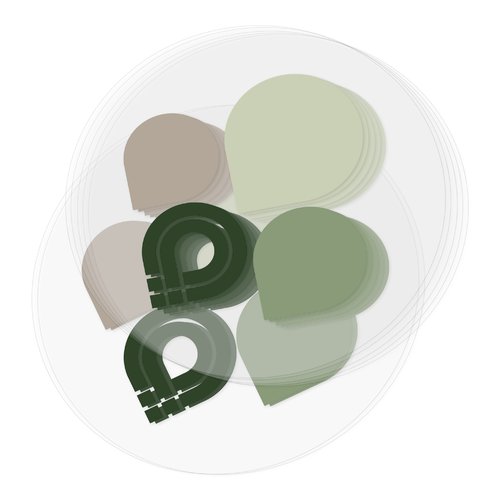 Autocollant papier de forme libre avec un contour rond.