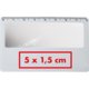 Loupe blanche en plastique format carte avec règle.