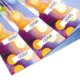 Tickets en papier avec ligne de perforation.