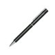 Stylo  bille en plastique noir avec mcanisme rotatif et clip.