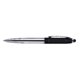 Stylo  bille noir pour cran tactile, mcanisme rotatif et clip.