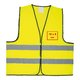 Gilet de scurit jaune en tissu avec bandes rflchissantes, unisexe.