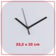 Horloge murale blanche avec cadran intgrale et aiguilles.