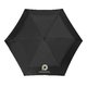 Mini parapluie de poche noir avec housse et mcanisme d'ouverture manuel.