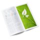 Brochure en papier naturel, format portrait et plie.