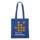 Sac en coton bleu fonc avec de longues anses.