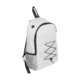 Sac  dos blanc avec poche latrale et cordon lastique.