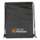 Sac de sport/glacire 2-en-1 noir en polyester avec cordon de serrage.