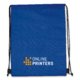 Sac isotherme/sac de sport 2 en 1 bleu avec cordon de serrage.