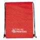 Sac de sport/glacire 2 en 1 rouge en tissu avec cordon de serrage.