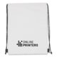 Sac de sport/glacire blanc en polyester avec cordon de serrage.