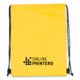 Sac isotherme/sac de sport jaune avec cordon de serrage.