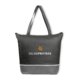 Sac isotherme gris non-tiss avec fermeture clair.