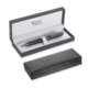 Stylo  bille en mtal gris avec coffret cadeau assorti.