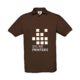 Polo marron en coton pour homme avec courte patte boutonne.