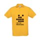 Polo en coton jaune dor pour hommes avec courte patte boutonne.