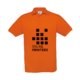 Polo orange en coton pour homme avec manches courtes.